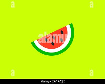 Halbe Wassermelone, Illustration, Vektor auf weißem Hintergrund. Stock Vektor