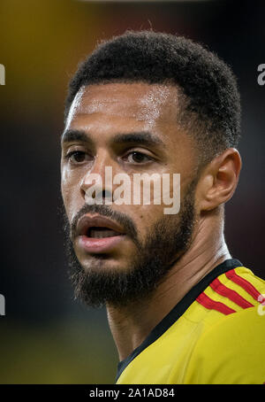 Watford, UK. 24 Sep, 2019. Andre Grau von Watford während der carabao Pokalspiel zwischen dem Watford und Swansea City an der Vicarage Road, Watford, England am 24. September 2019. Foto von Andy Rowland. Credit: PRiME Media Images/Alamy leben Nachrichten Stockfoto