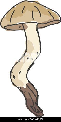 Pilz, Illustration, Vektor auf weißem Hintergrund. Stock Vektor