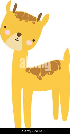 Giraffe, Illustration, Vektor auf weißem Hintergrund. Stock Vektor