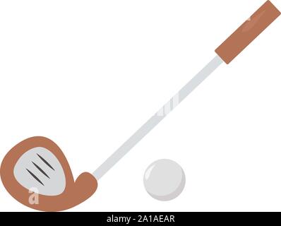 Golf Club, Illustration, Vektor auf weißem Hintergrund. Stock Vektor