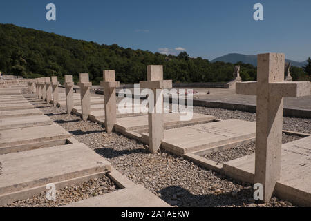 Polnischen Soldatenfriedhof in Monte Cassino im Sommer, Italien Stockfoto