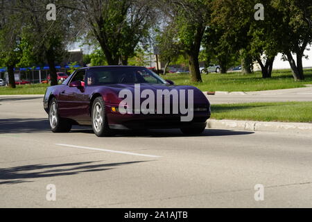 Viele Besitzer von Chevrolet Korvetten von 1960 bis 2010 kam eine Fahrt in Corvette Reise rund um den See reisen Falle zu nehmen, Fond du Lac, Wisconsin Stockfoto