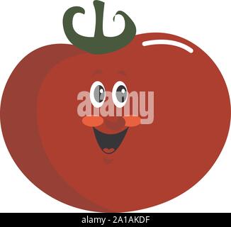 Gerne Tomaten, Illustration, Vektor auf weißem Hintergrund. Stock Vektor