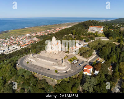 Santuário do Sagrado Coração de Jesus de Santa Luzia (Wallfahrtskirche Santa Luzia und das Heilige Herz Jesu), Viana do Castelo, Portugal Stockfoto