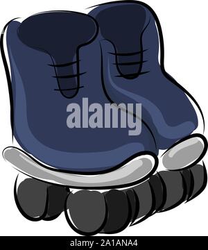 Blau rollen, Illustration, Vektor auf weißem Hintergrund. Stock Vektor