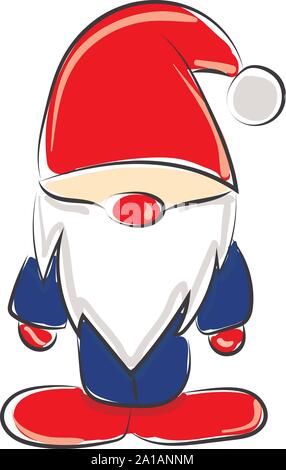 Zwerg, Illustration, Vektor auf weißem Hintergrund. Stock Vektor