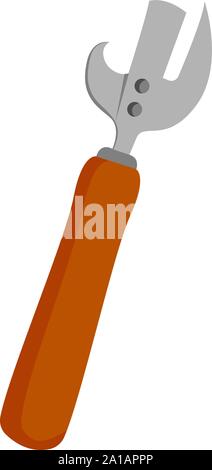 Flaschenöffner, Illustration, Vektor auf weißem Hintergrund. Stock Vektor