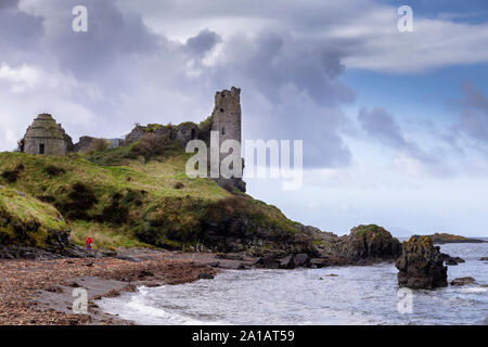 Dunure Castle auf der Ayrshire Küste Stockfoto