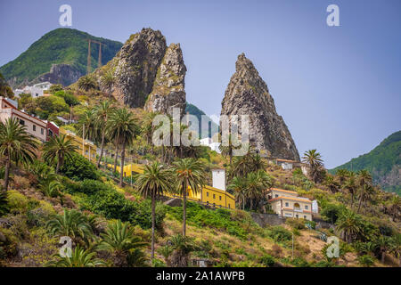 Spektakuläre Felsen und wunderschöne Landschaften in Las Payatas auf La Gomera, Kanarische Inseln, Spanien Stockfoto