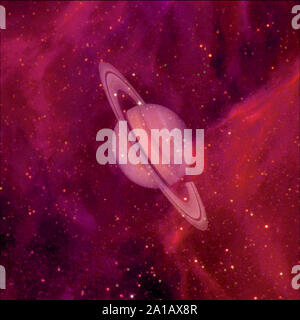 Saturn - Planet des Sonnensystems. Wissenschaft Tapete. Elemente dieses Bild von der NASA eingerichtet Stockfoto