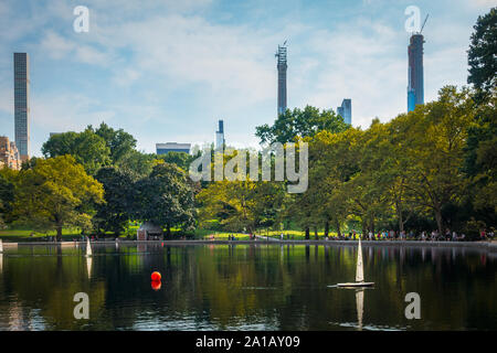 Wintergarten Wasser im Central Park, New York City, USA Stockfoto