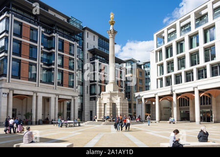 Paternoster Square Spalte, Paternoster Square, Ludgate Hill, London, Greater London, England, Vereinigtes Königreich Stockfoto