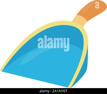 Blau Schaufel, Illustration, Vektor auf weißem Hintergrund. Stock Vektor