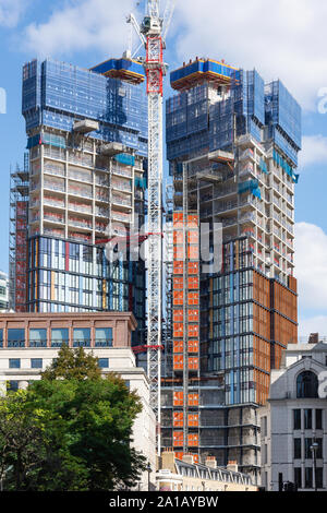 Neue Wohnung Gebäude im Bau, Sun Street, Finsbury, Londoner Stadtteil Islington, Greater London, England, Vereinigtes Königreich Stockfoto