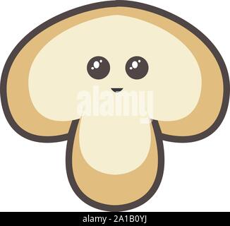 Cute Pilz, Illustration, Vektor auf weißem Hintergrund. Stock Vektor