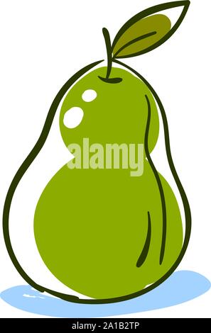 Frische Guave, Illustration, Vektor auf weißem Hintergrund. Stock Vektor