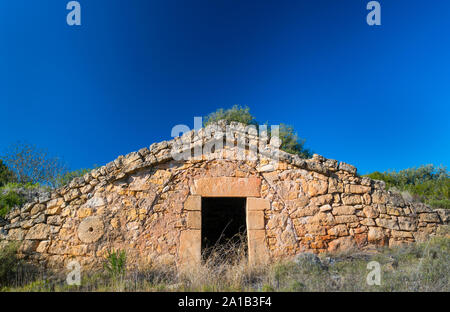 Cabanes de Volta, Construcción rural de Piedra en Seco, Valle del, Les Garrigues, Lleida, Katalonien, Spanien Stockfoto