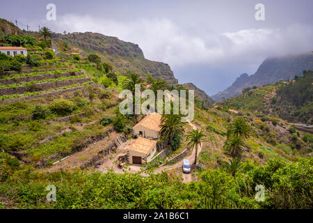 Wunderschönes Bergdorf Las Rosas auf der Insel La Gomera, Kanarische Inseln, Spanien Stockfoto