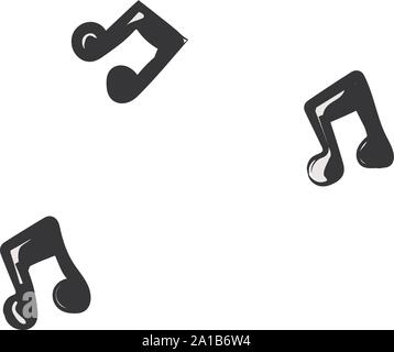 Noten, Illustration, Vektor auf weißem Hintergrund. Stock Vektor