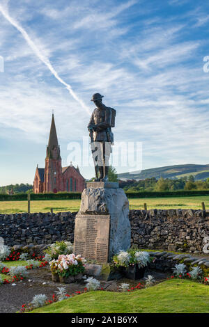 Kriegerdenkmal in der schottischen Dorf Penpont, Scottish Borders. Schottland Stockfoto