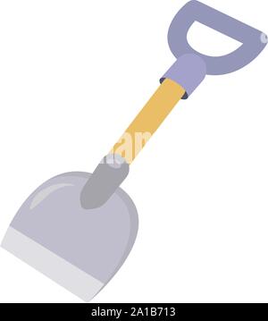 Schaufel, Illustration, Vektor auf weißem Hintergrund. Stock Vektor