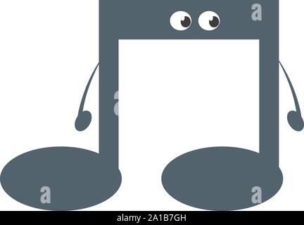 Blue Note, Illustration, Vektor auf weißem Hintergrund. Stock Vektor