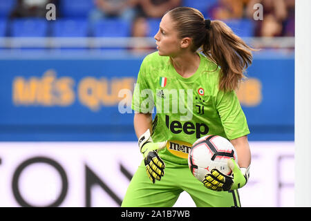 Barcelona, Spanien. 25 Sep, 2019. Laura Giuliani von Juventus Turin beim Spiel FC Barcelona gegen Juventus FC, der UEFA Champions League der Frauen, Saison 2019/2020, Runde von 32. Johan Cruyff Stadion. Barcelona, Spanien, 25. Sep 2019. Credit: PRESSINPHOTO/Alamy leben Nachrichten Stockfoto