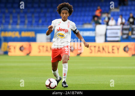 Barcelona, Spanien. 25 Sep, 2019. Sara Gama von Juventus Turin beim Spiel FC Barcelona gegen Juventus FC, der UEFA Champions League der Frauen, Saison 2019/2020, Runde von 32. Johan Cruyff Stadion. Barcelona, Spanien, 25. Sep 2019. Credit: PRESSINPHOTO/Alamy leben Nachrichten Stockfoto