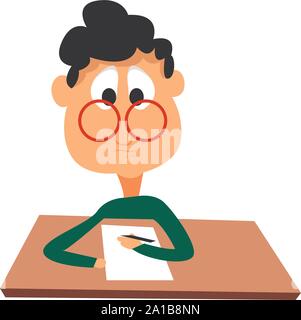 Mann, Test, Illustration, Vektor auf weißem Hintergrund. Stock Vektor