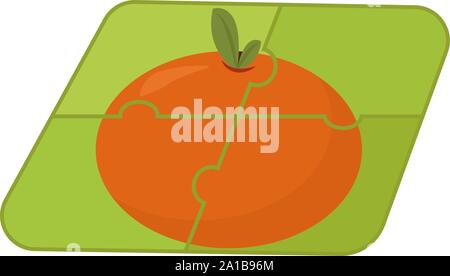 Puzzle, Illustration, Vektor auf weißem Hintergrund. Stock Vektor