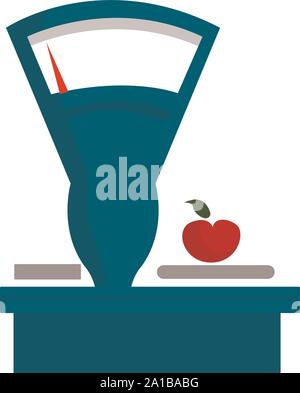 Waage, Illustration, Vektor auf weißem Hintergrund. Stock Vektor