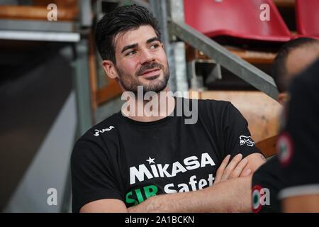 Perugia, Italien, 25. September 2019, FILIPPO LANZA (N. 10 SCHIACCIATORE SIR SICHERHEIT CONAD PERUGIA) während Test Match Sir Sicherheit Conad Perugia Vs Emma Villen VOLLEYBALL Volleyball italienische Serie A Männer Superleague Meisterschaft - Credit: LPS/Loris Cerquiglini/Alamy leben Nachrichten Stockfoto