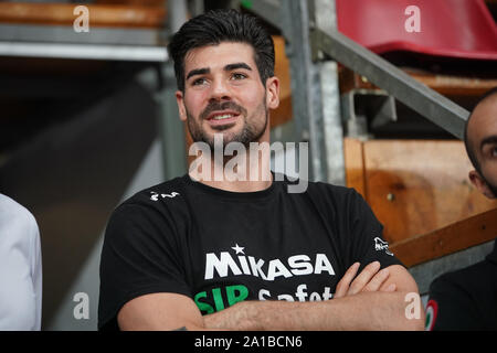 Perugia, Italien, 25. September 2019, FILIPPO LANZA (N. 10 SCHIACCIATORE SIR SICHERHEIT CONAD PERUGIA) während Test Match Sir Sicherheit Conad Perugia Vs Emma Villen VOLLEYBALL Volleyball italienische Serie A Männer Superleague Meisterschaft - Credit: LPS/Loris Cerquiglini/Alamy leben Nachrichten Stockfoto