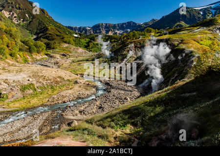 Tal der Geysire, Kronotsky National Park, Halbinsel Kamtschatka, Russische Föderation Stockfoto