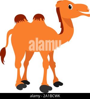 Happy camel, Illustration, Vektor auf weißem Hintergrund. Stock Vektor