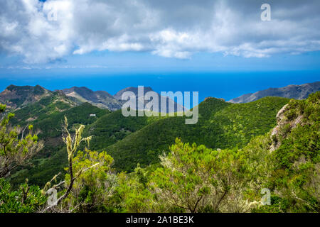 Herrliche Aussicht über die Anaga Berge auf Teneriffa, Kanarische Inseln, Spanien Stockfoto