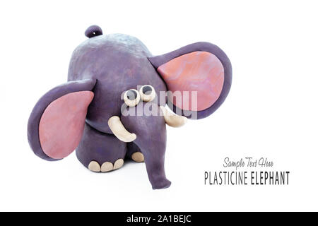 Plastilin cartoon Elefant Stockfoto