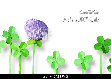 Origami flower Clover Stockfoto