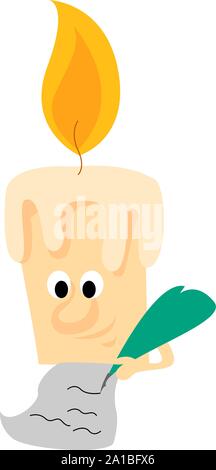 Schreiben auf Papier, Illustration, Vektor auf weißem Hintergrund. Stock Vektor