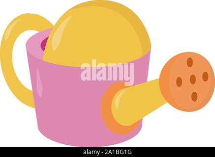 Gießkanne, Illustration, Vektor auf weißem Hintergrund. Stock Vektor