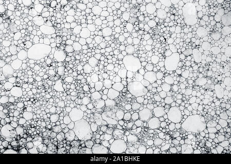 Schwarze und weiße abstrakte Schaum Art Hintergrund Stockfoto