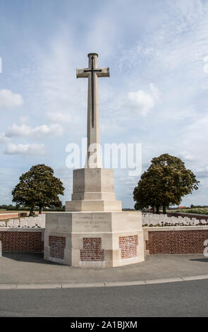 CWGC Kanada Agrar Friedhof in Westflandern, der einen Unfall, Clearing Station während der dritten Schlacht von Ypern 1917 Stockfoto