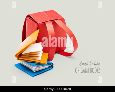 Origami Schule Rucksack Stockfoto