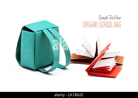 Origami Schule Rucksack Stockfoto