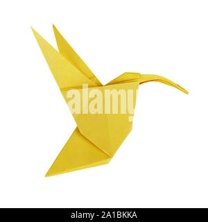 Origami kunst Hummingbird Stockfoto