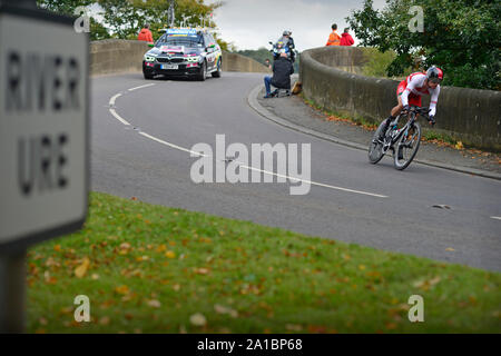 UCI Radsport Straße Meisterschaften mens Elite Einzelzeitfahren Yorkshire Großbritannien Stockfoto