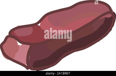 Denver Steak, Illustration, Vektor auf weißem Hintergrund. Stock Vektor
