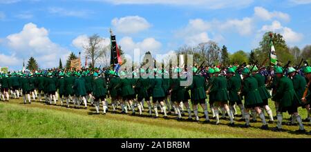 Gebirgsschützen sind spezielle Clubs von Berg Infanterie in Oberbayern, Österreich und Südtirol. Ihre Tradition reicht bis in das Mittelalter zurück. Stockfoto