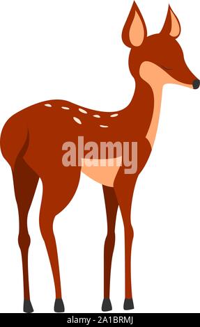 Fawn, Illustration, Vektor auf weißem Hintergrund. Stock Vektor
